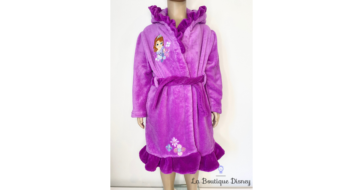 Robe de chambre Princesse Sofia Disney Store taille 4 ans peignoir violet froufrous